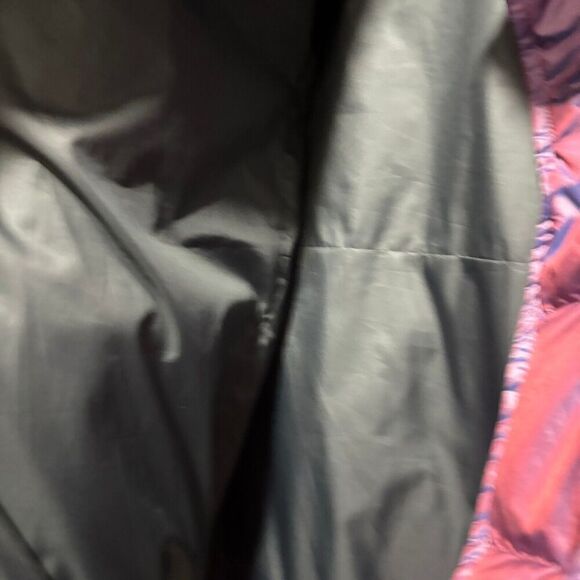Nike Down Fill Iridescent Hooded Full Zip Puffer Jacket Large Purple Lined - Picture 9 of 15